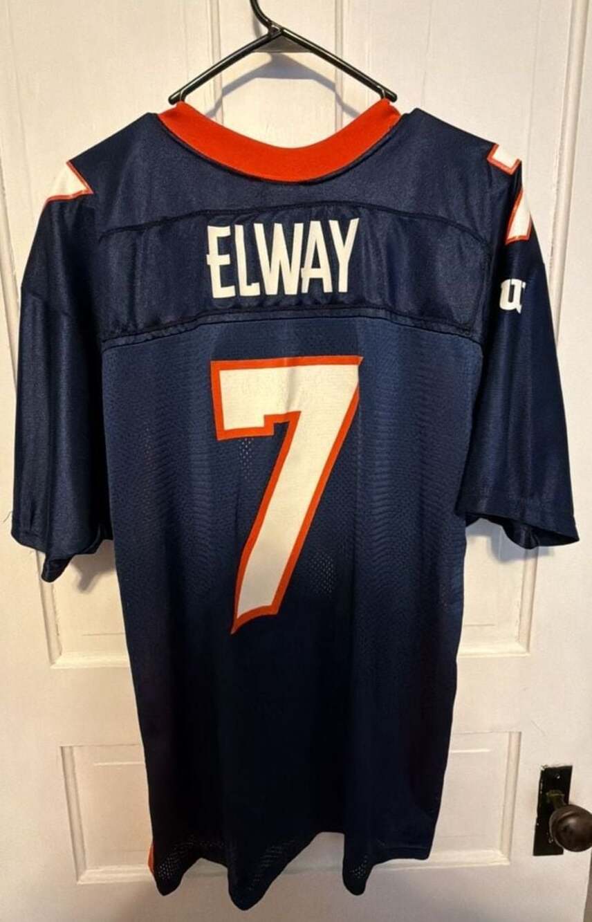 Vintage Wilson Denver Broncos John Elway 7 Jersey Size L 46